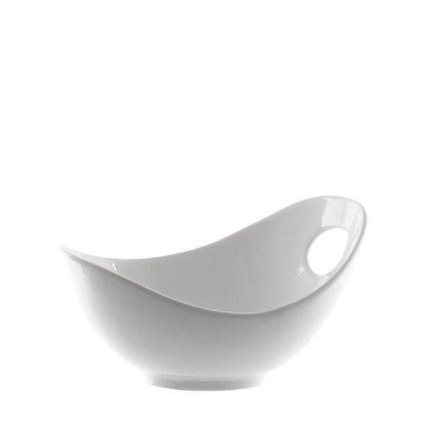 10 Strawberry Street Whittier 7.75"/24 Oz Fruit Bowl with Cut Out, Set of 4, White