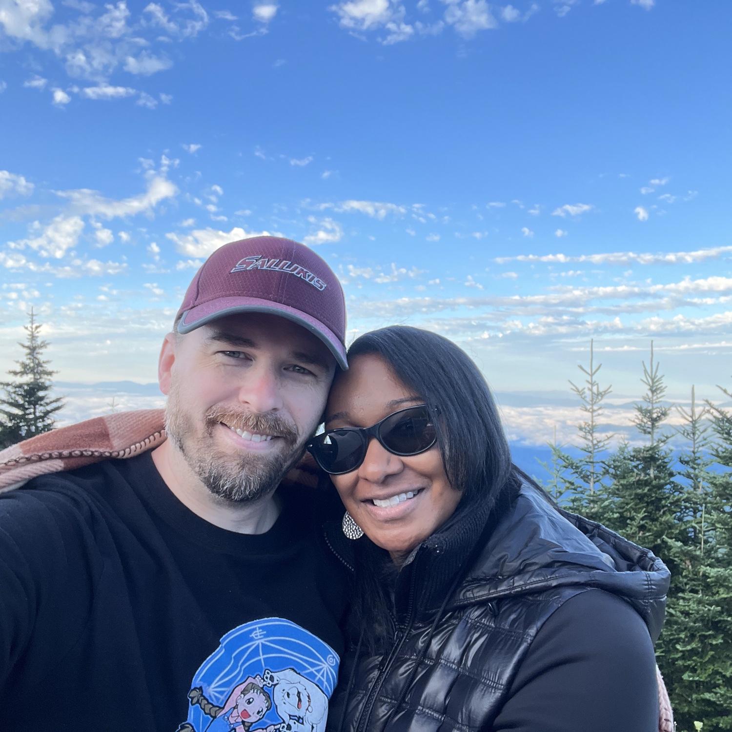 Clingman’s Dome in North Carolina, where we watched the sun rise over the mountains