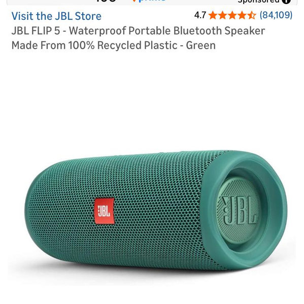 JBL FLIP 5 - Waterproof Portable Bluetooth Speaker Made From 100% Recycled Plastic - Green