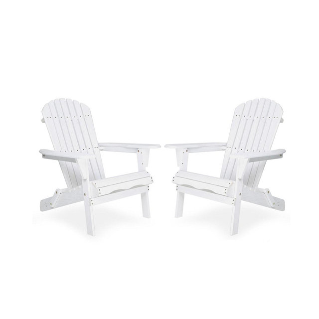 2 Wooden Folding Adirondack Chairs