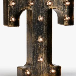 Pooqla Vintage Light Up Marquee Letters with Lights – Illuminated Industrial Style Lighted Alphabet Letter Signs - Coffee Bar Apartment Bedroom Wall Home Initials Decor A-Z