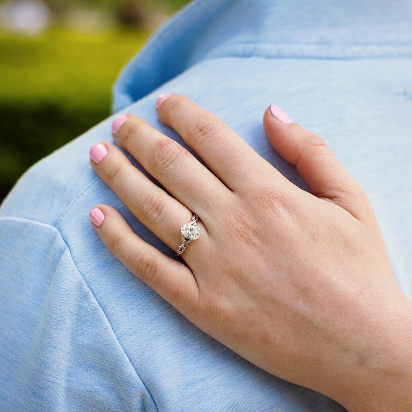 One of the beautiful engagement photos Sean's Aunt Tracy took of the couple after the proposal. The RING!