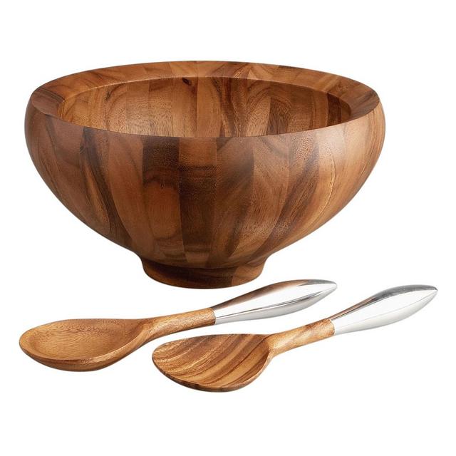 Nambe Yaro Salad Bowl with Servers