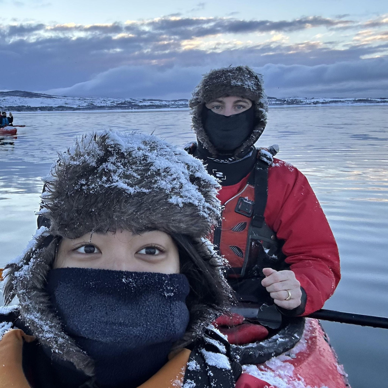 Kayaking in the Arctic Sea