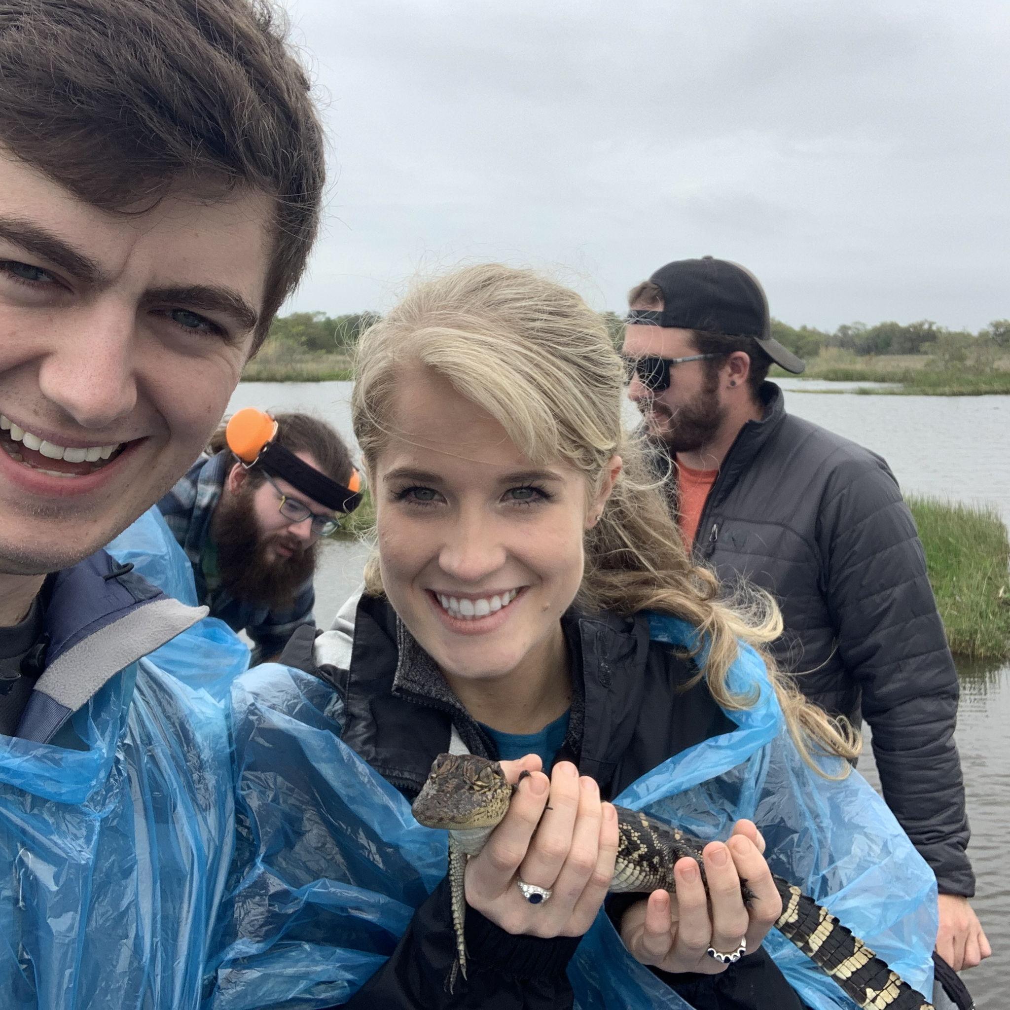 March 2020 - New Orleans with our newborn croc. We brought COVID to NOLA.