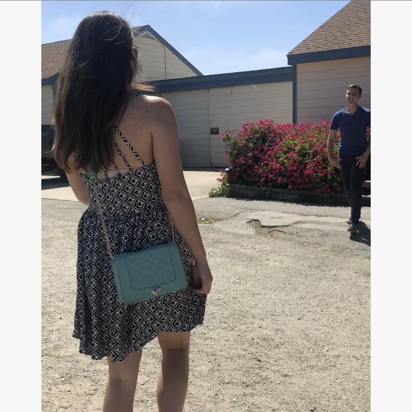 What's going on? What do I do? Do I walk over? Do I run towards him? Too many decisions. I'm just gonna stand here.