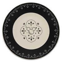 Mickey Mouse Icon Dessert Plate - Disney Dining Collection - Black / White
