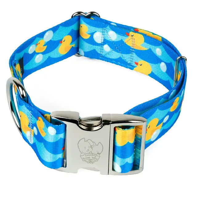 Country Brook Petz 1 1/2 Inch Premium Just Ducky Dog Collar