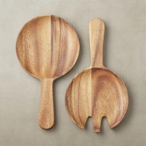 2-Piece Spin Wood Salad Server Set