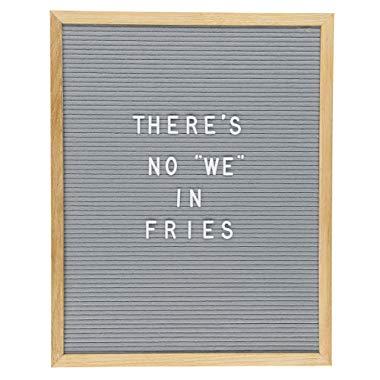 Letter Board - 16X20", Changeable Felt Letter Board, Wall Décor - Trending Picture Frame - by Rettel Board (Grey, 16'x20')