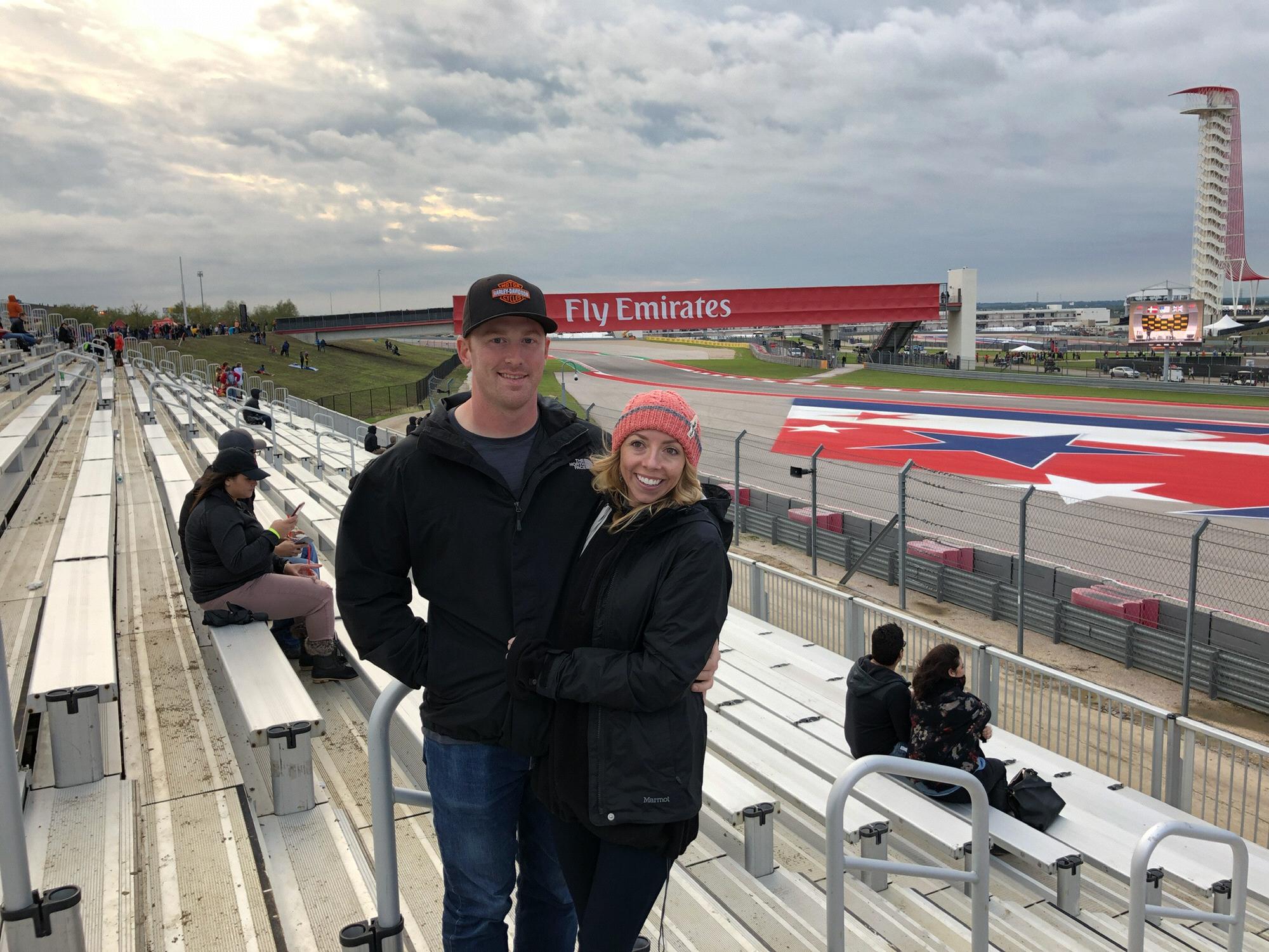 Kevin’s first Formula1 Race with Teresa’s cousin Caitlin and her husband Michael