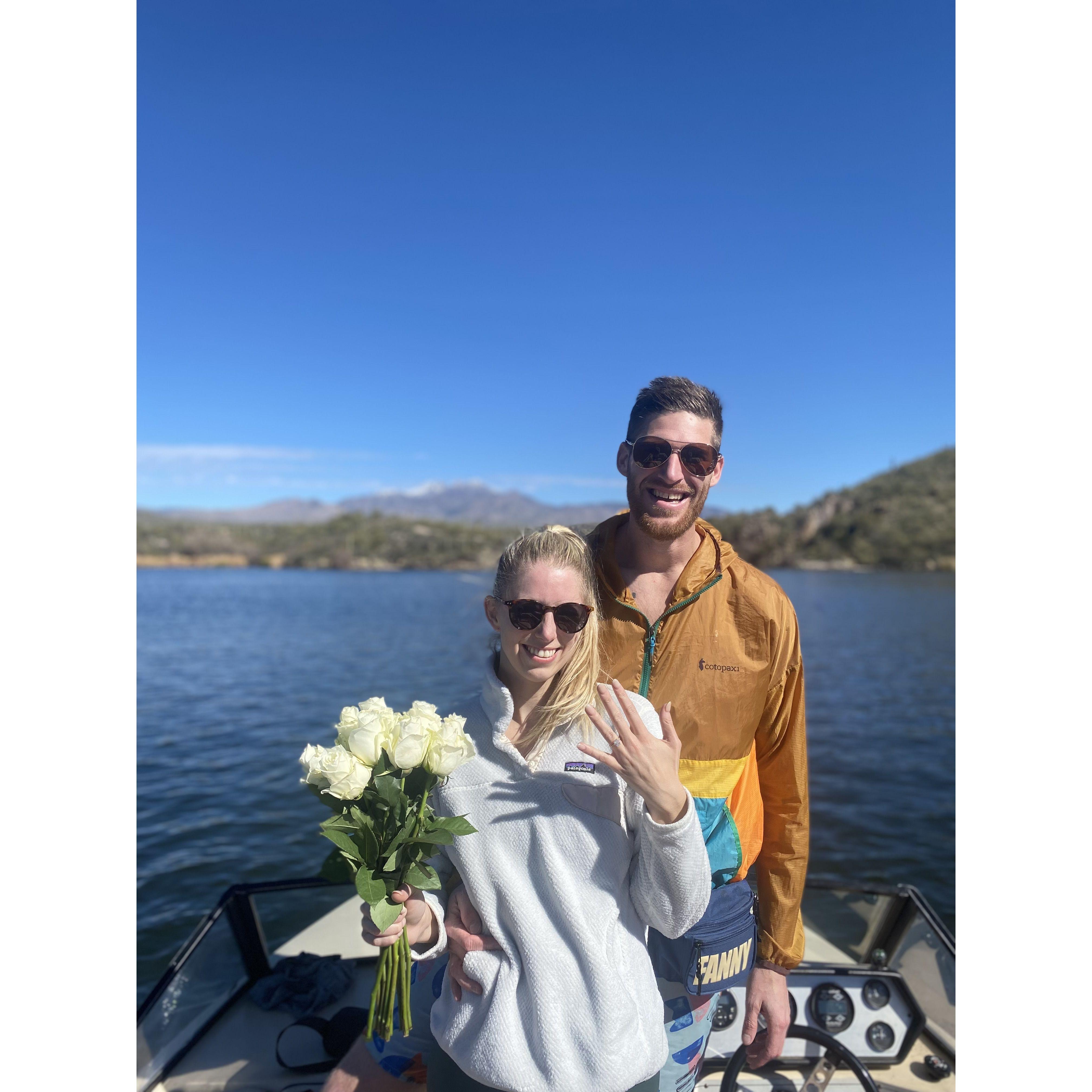 Engagement on Saguaro Lake!