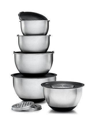 HomeIT Mixing Bowls with Lids and 3 Kind of Graters, Set of 5