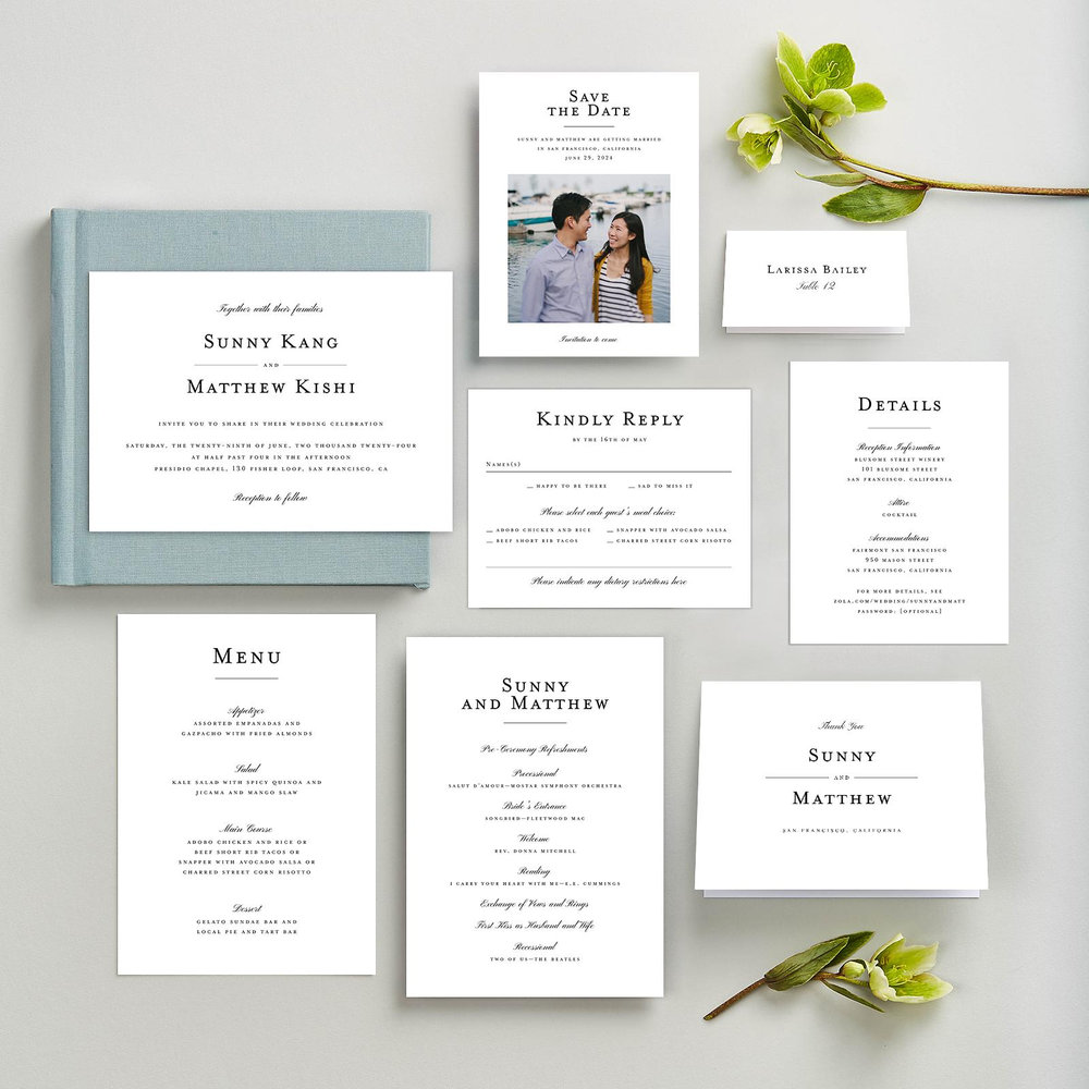 Lucca | White | Zola Wedding Place Cards