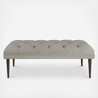 Cone Leg Tufted Bench