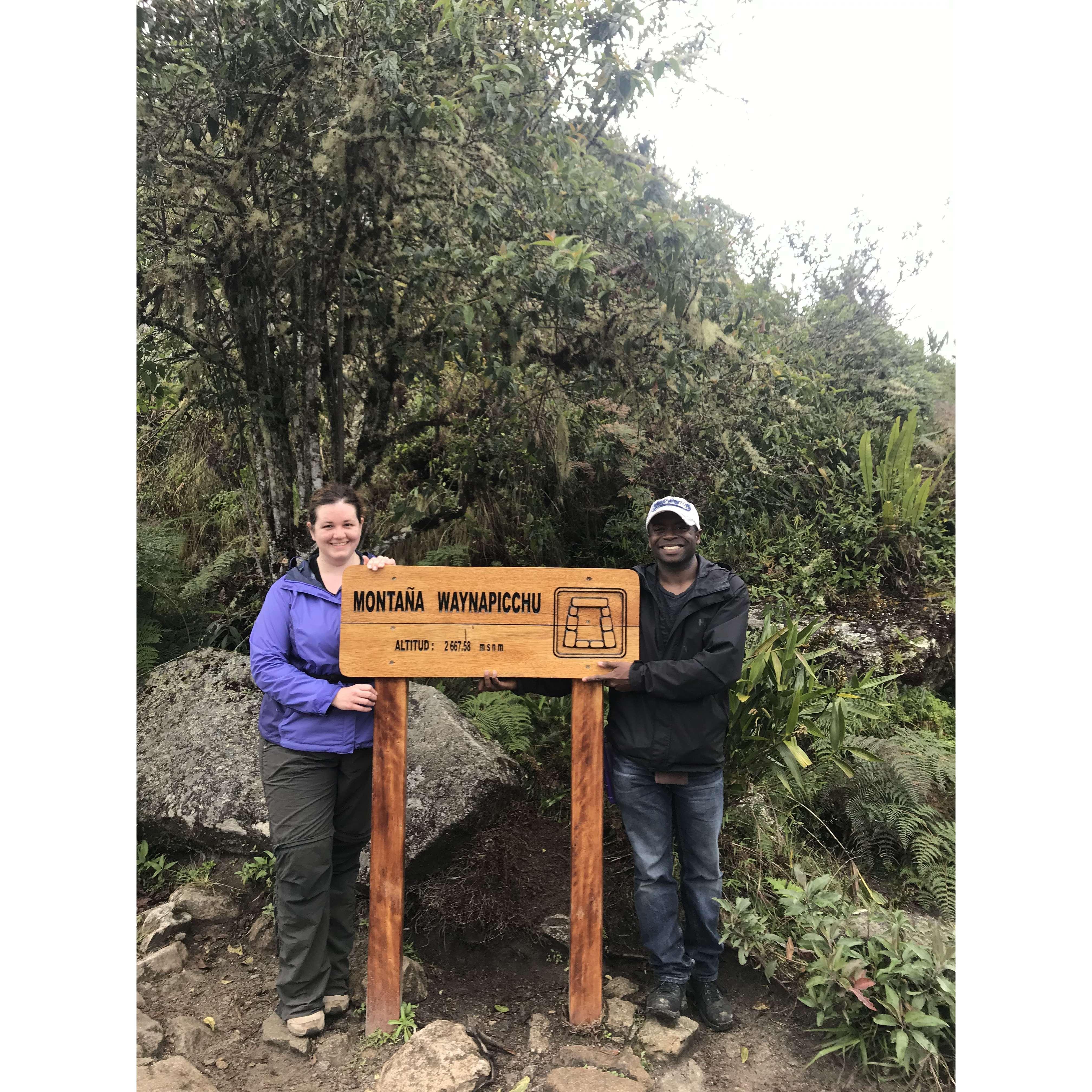 Waynapicchu Mountain near Macchu Picchu in Peru. This was a really hard hike!