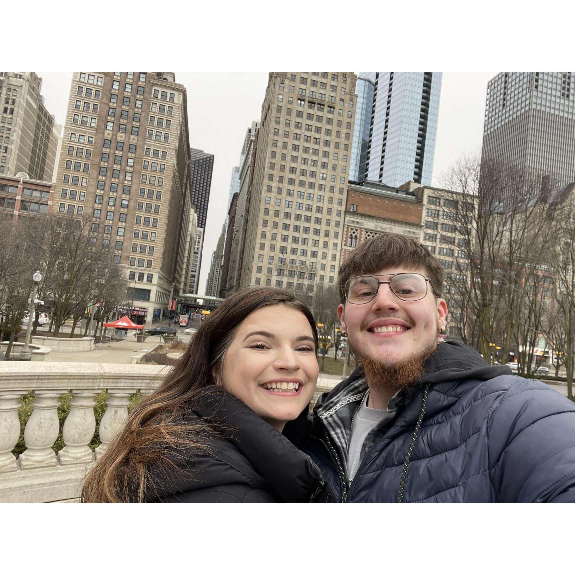 Took a trip to Chicago for our 2 year anniversary!