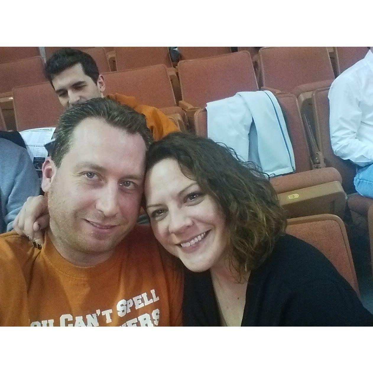 UT Basketball game many, many moons ago.  No idea what year!