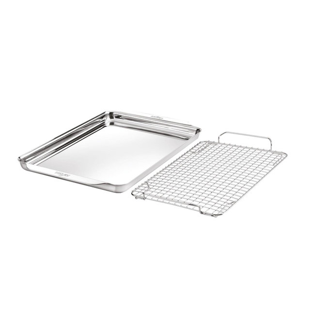 All-Clad 2pc Stainless Steel Bakeware Set, Tri-Ply, Silver