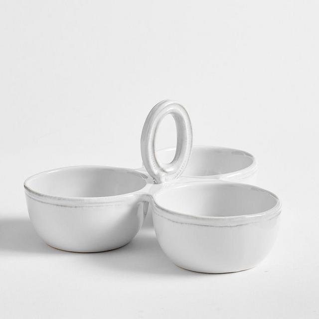 Monique Lhuillier Arles Triple Condiment Server - White