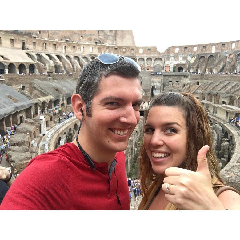 Thumbs up for John at the Colosseum