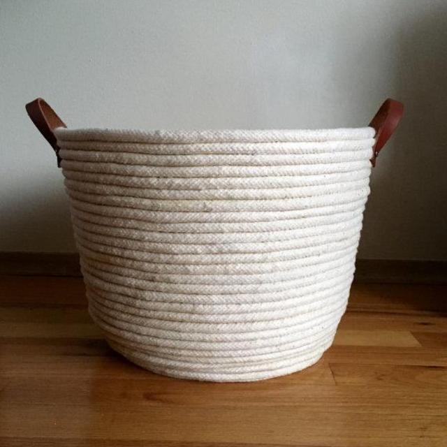 Natural White Coil Basket