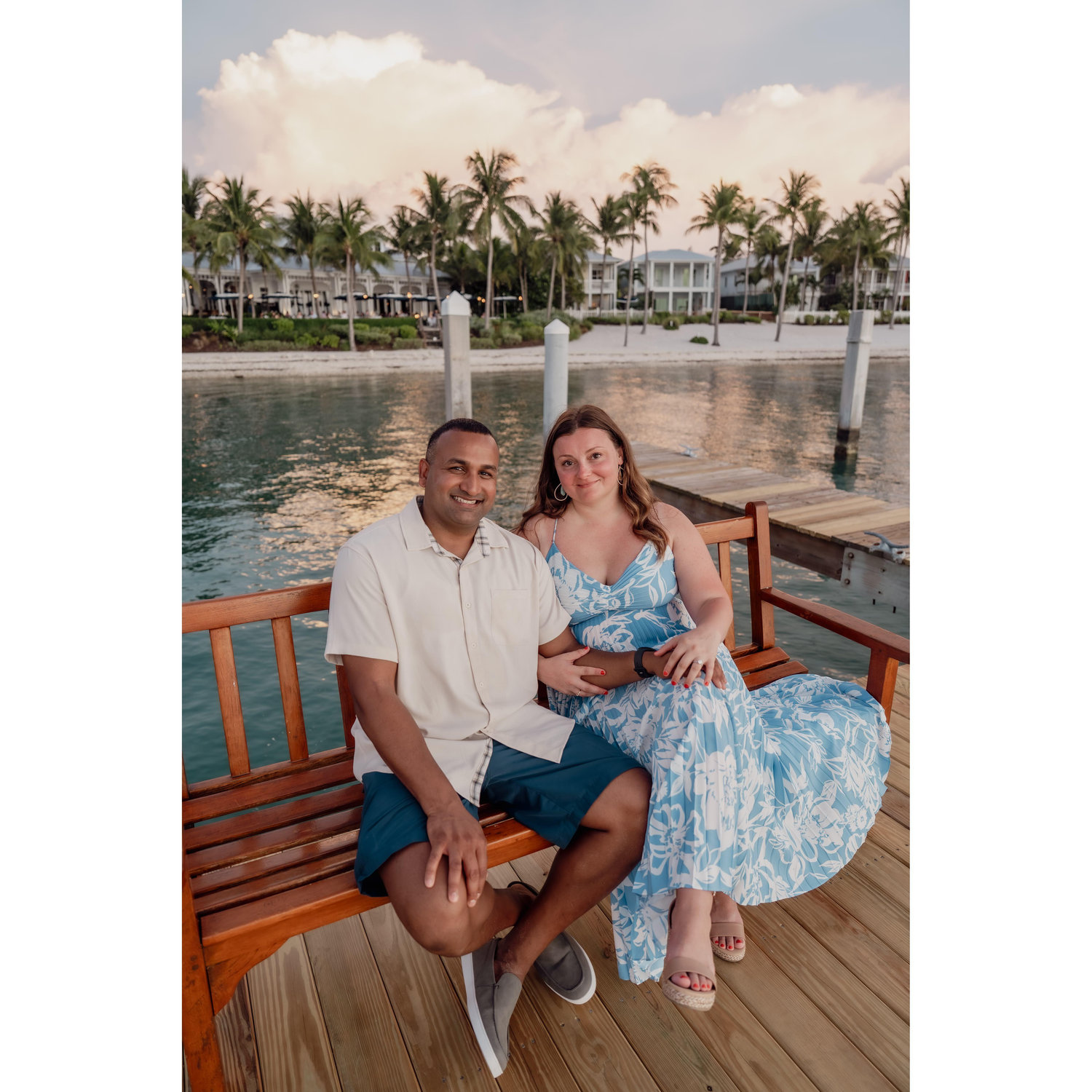 Hersh proposed during a vacation to Key West, FL. He hired a photographer to do an engagement shoot.