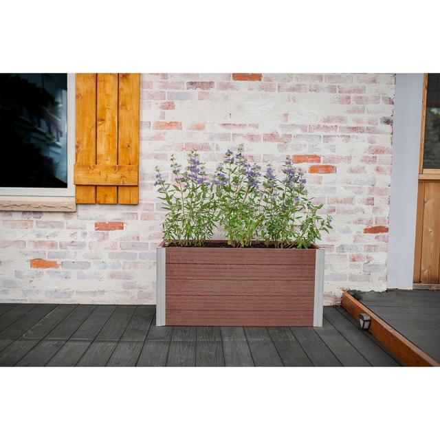 Urbana Small Parklette Rectangular Planter Espresso - Vita