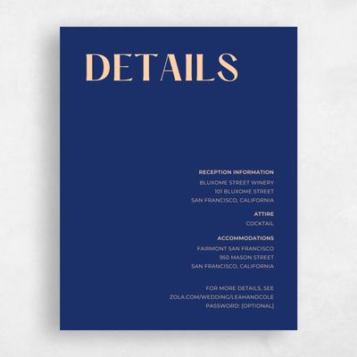 Navy Blue Wedding Enclosure - Brevard