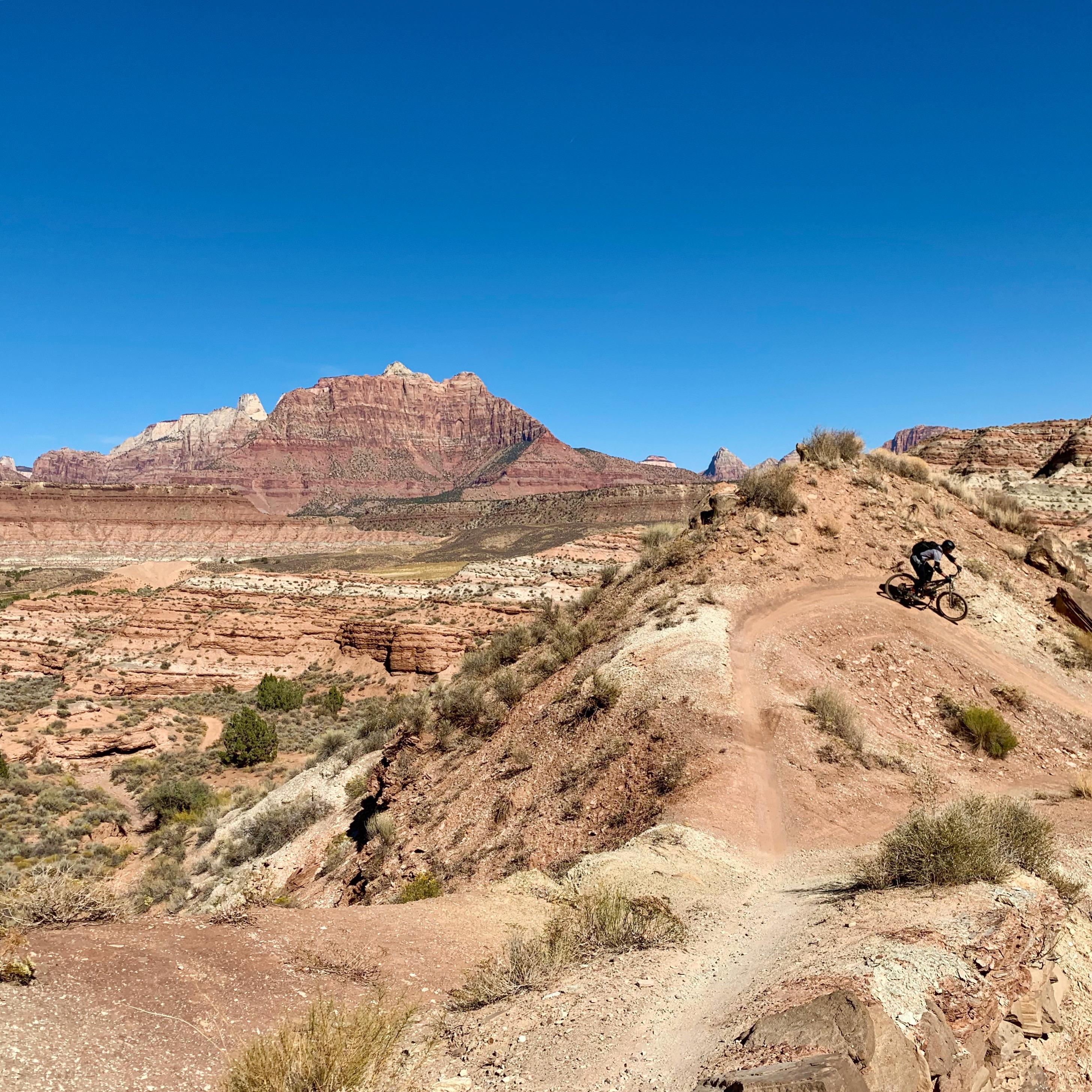 Coops on the wall ride on Grafton Mesa. (Virgin, Utah)