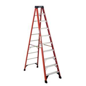 10 ft. Fiberglass Step Ladder with 300 lb. Load Capacity Type IA Duty Rating