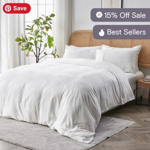 AiryWeight Eucalyptus Duvet Cover, Color "Snow", Size King