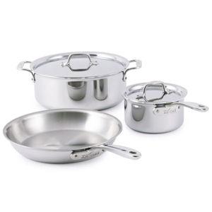 D3 Stainless Everyday 3-Ply Bonded Cookware; 5 Piece Set