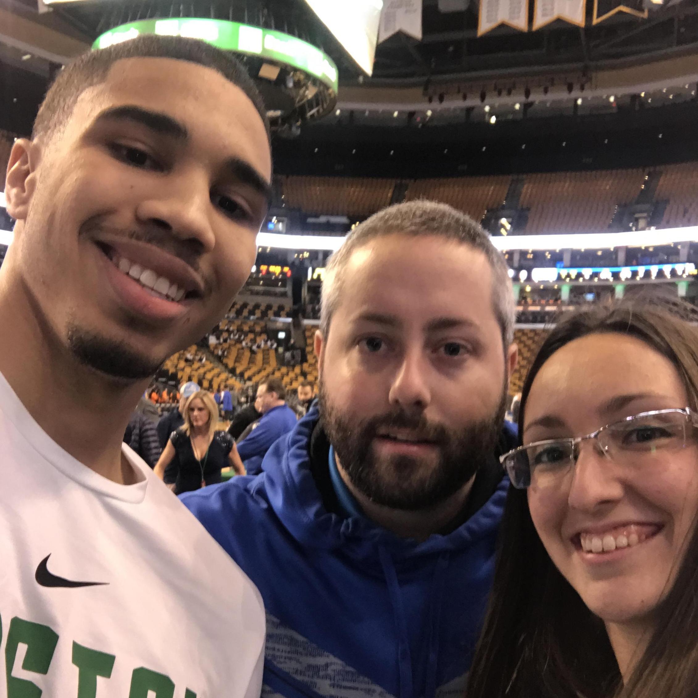 Us meeting Boston Celtic's star Jayson Tatum | 2017