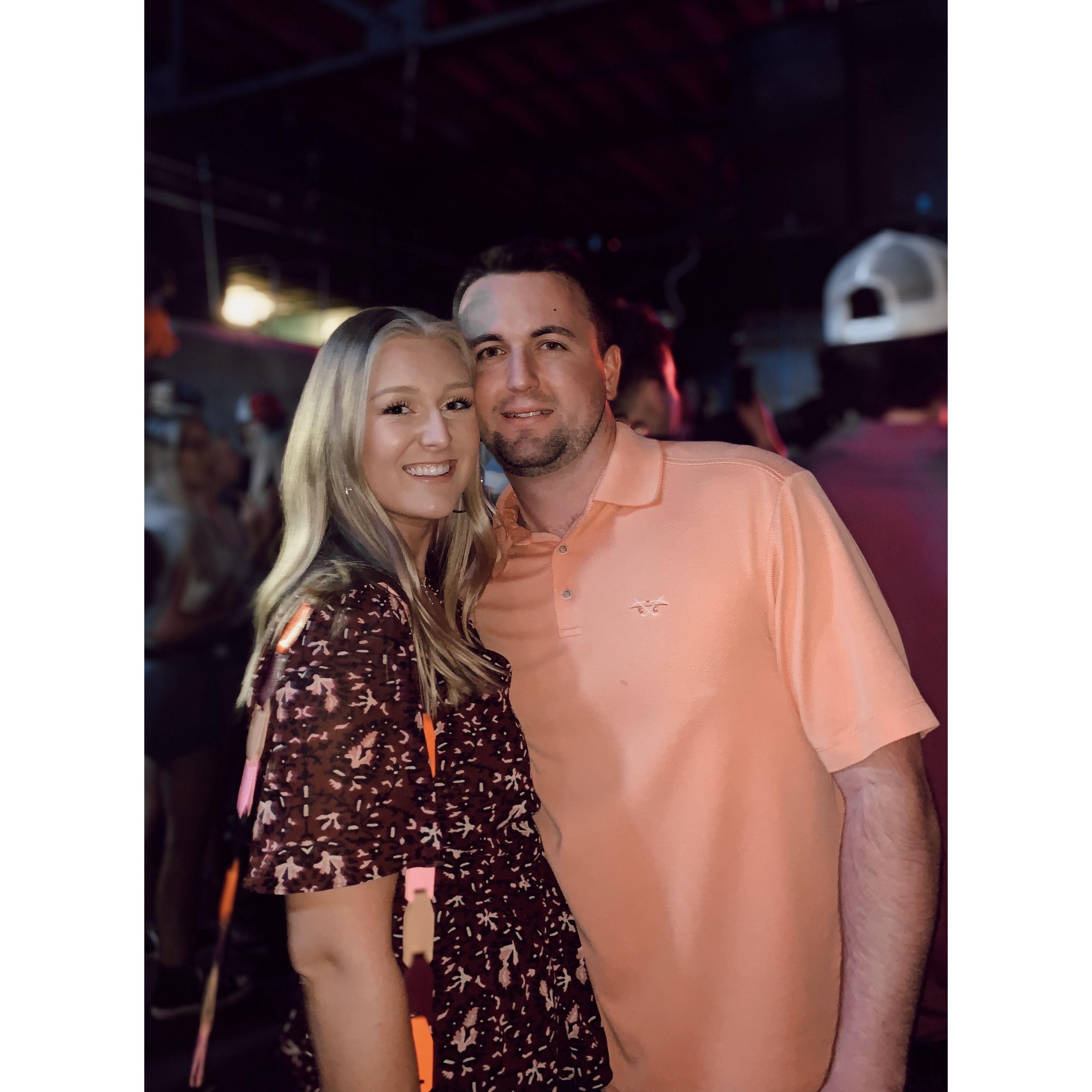 April 2021- Our first picture together (at a country concert in Milledgeville of course).