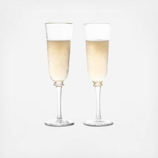 Carine Champagne Toasting Flute, Set of 2