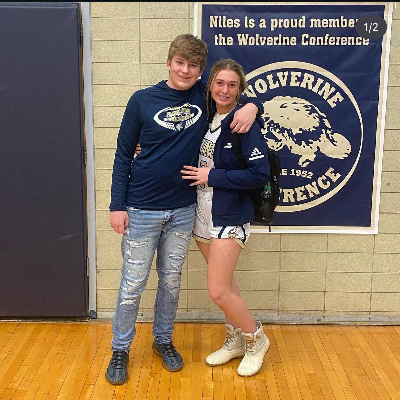 Carson supporting Elly at her Basketball Games always