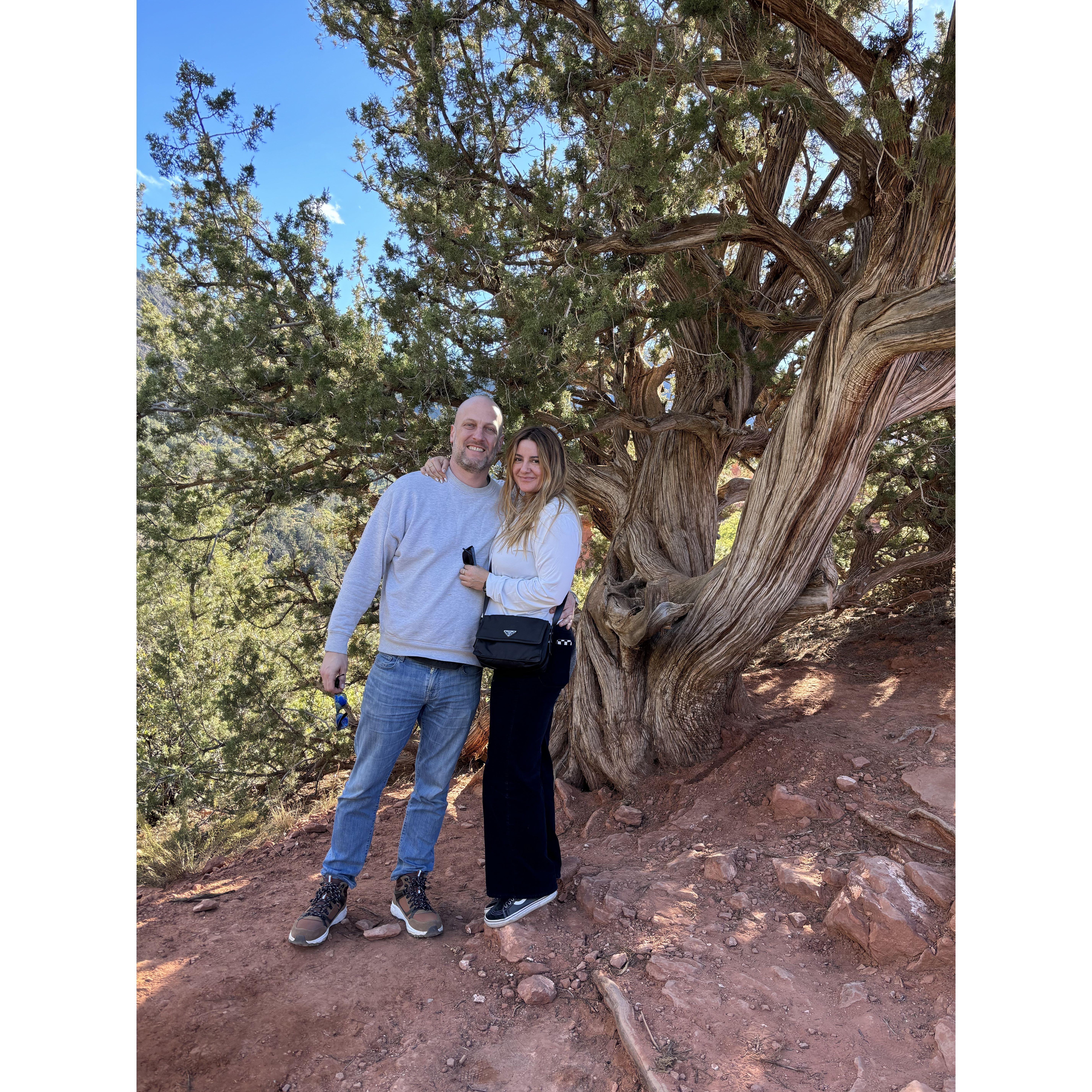 On a Pink Jeep tour in Sedona the night before the proposal