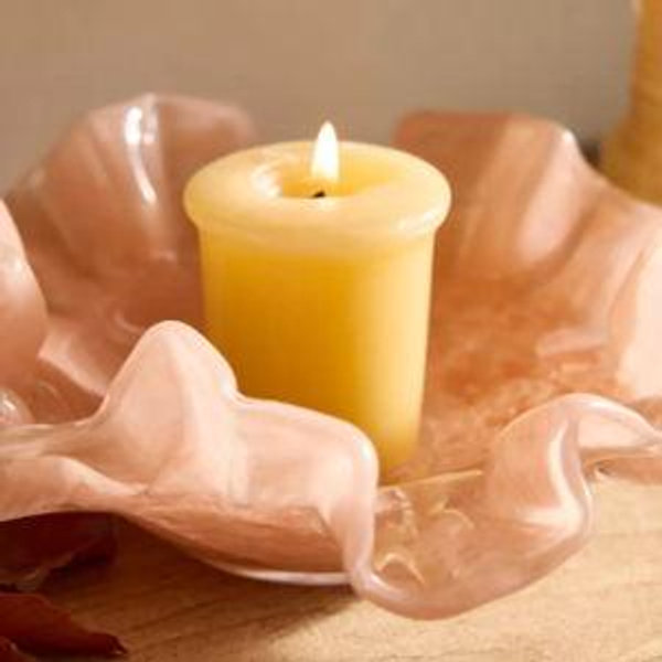 Ruffled Glass Votive Holder