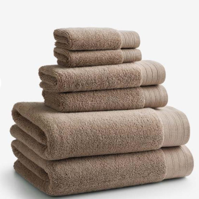 Plush Spa Solid Bath Towel Set, MOCHA