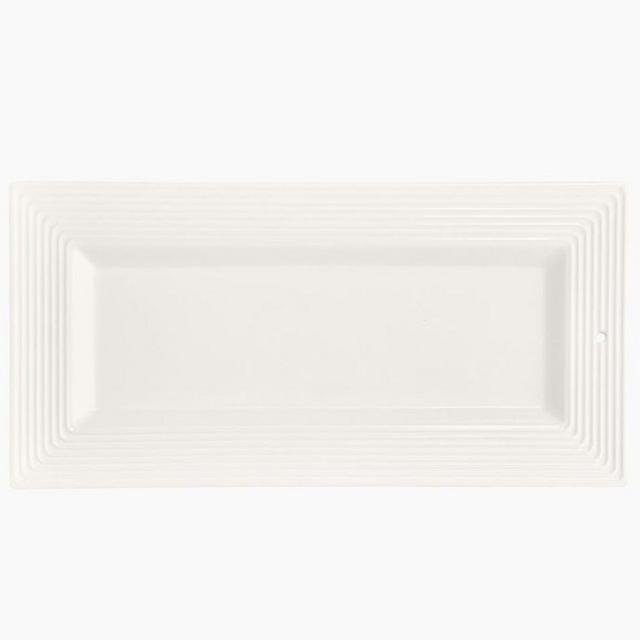 Pinstripes Border Rectangular Bread Tray
