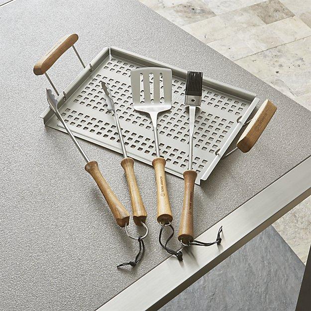 Schmidt Brothers ® 4-Piece Acacia Barbecue Tool Set
