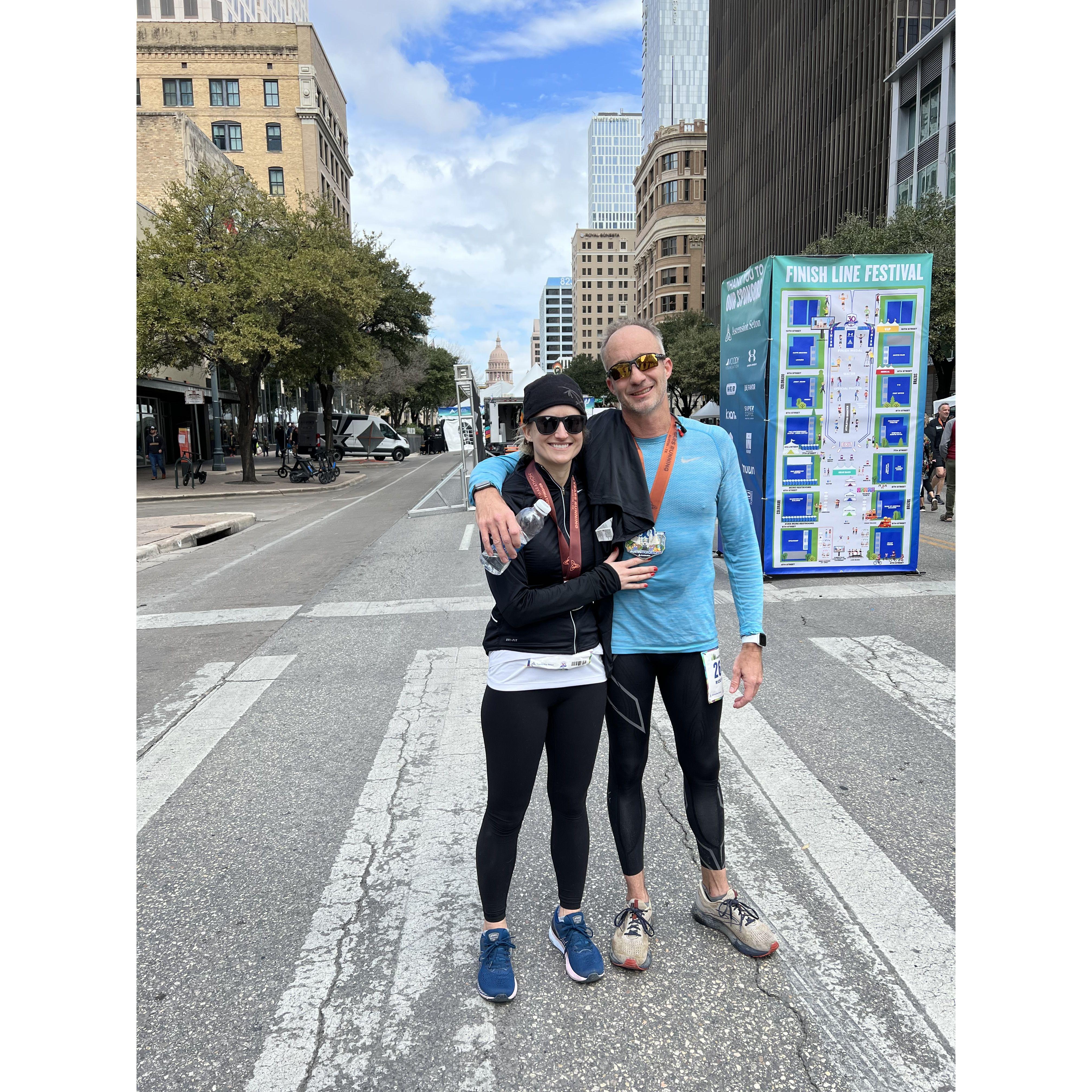 Jeff's Marathon (and Laura's half)