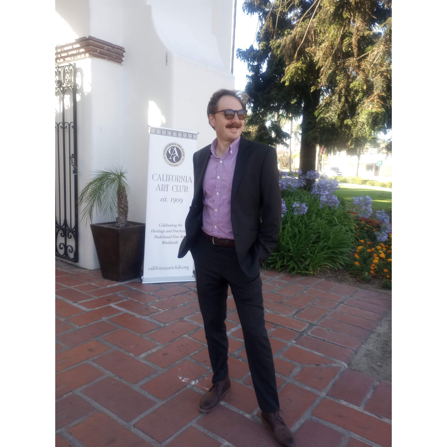 Hayden's gallery showing reception with the California Art Club