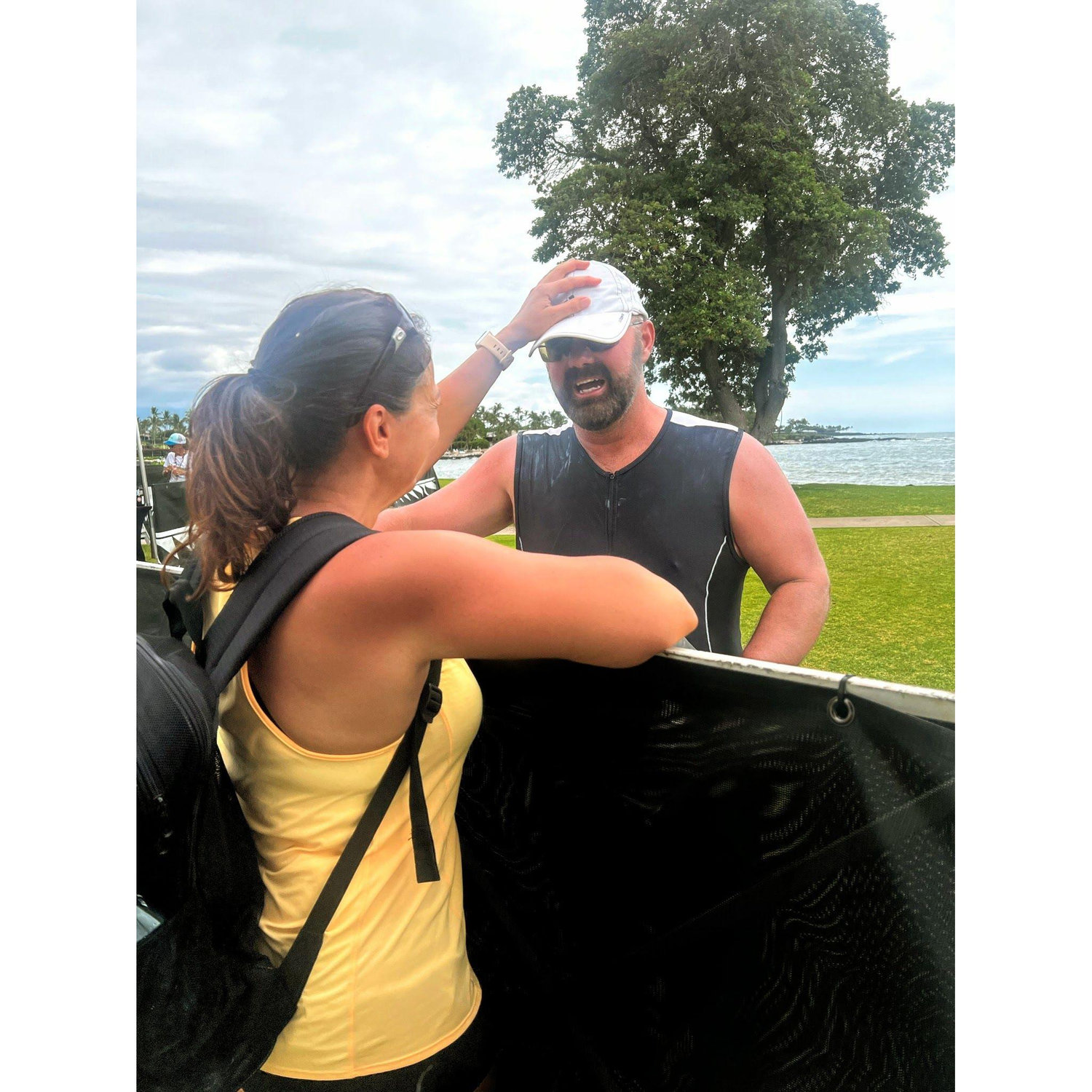 After finishing a brutal Ironman in Hawaii