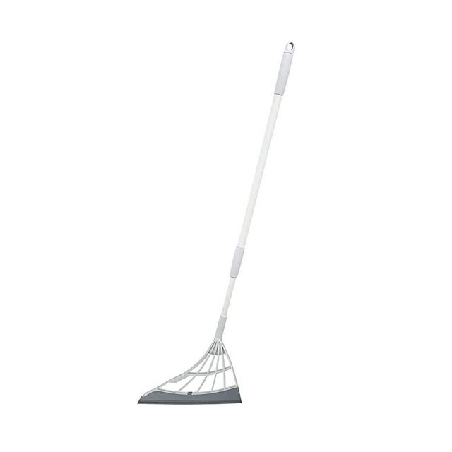 Original Broombi - Mulitfunctional Silicone Broom and Squeegee - Smart Broom for Indoor Cleaning - Sweeps up Glass, Fine Dust, Removes Pet Hair, Liquids - Works on Smooth Floors, Rugs, Windows (Grey)