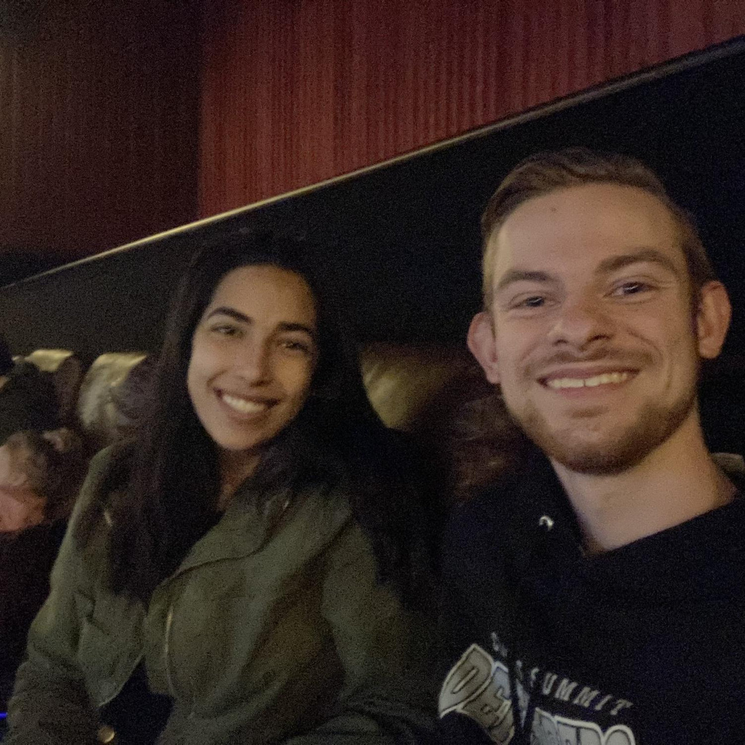 February 20, 2024 - Our 2nd Date!
No photo from 1st date 🫣
-After getting to know eachother in choir and in different group settings at college, Jaden asked Genevieve out to go see the movie “Wonka”