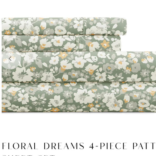 Floral Dreams 4-Piece Pattern Sheet Set-King