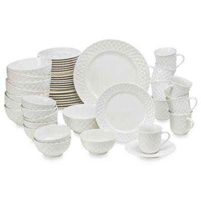Gibson Home Antique Quilt 48-Piece Dinnerware Set