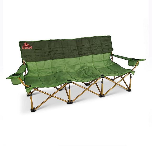 Kelty Lowdown Couch - 3 Person Capacity Camping Chair, Extra Large and Sturdy Bench for Campsites, Soccer Games, and Backyard Parties, 2023 (Dill)